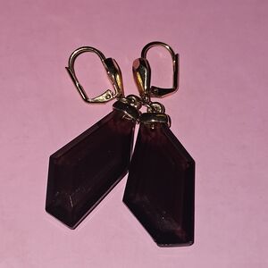 Elegant Purple Drop Earrings